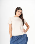 Short Sleeve Top – Beige