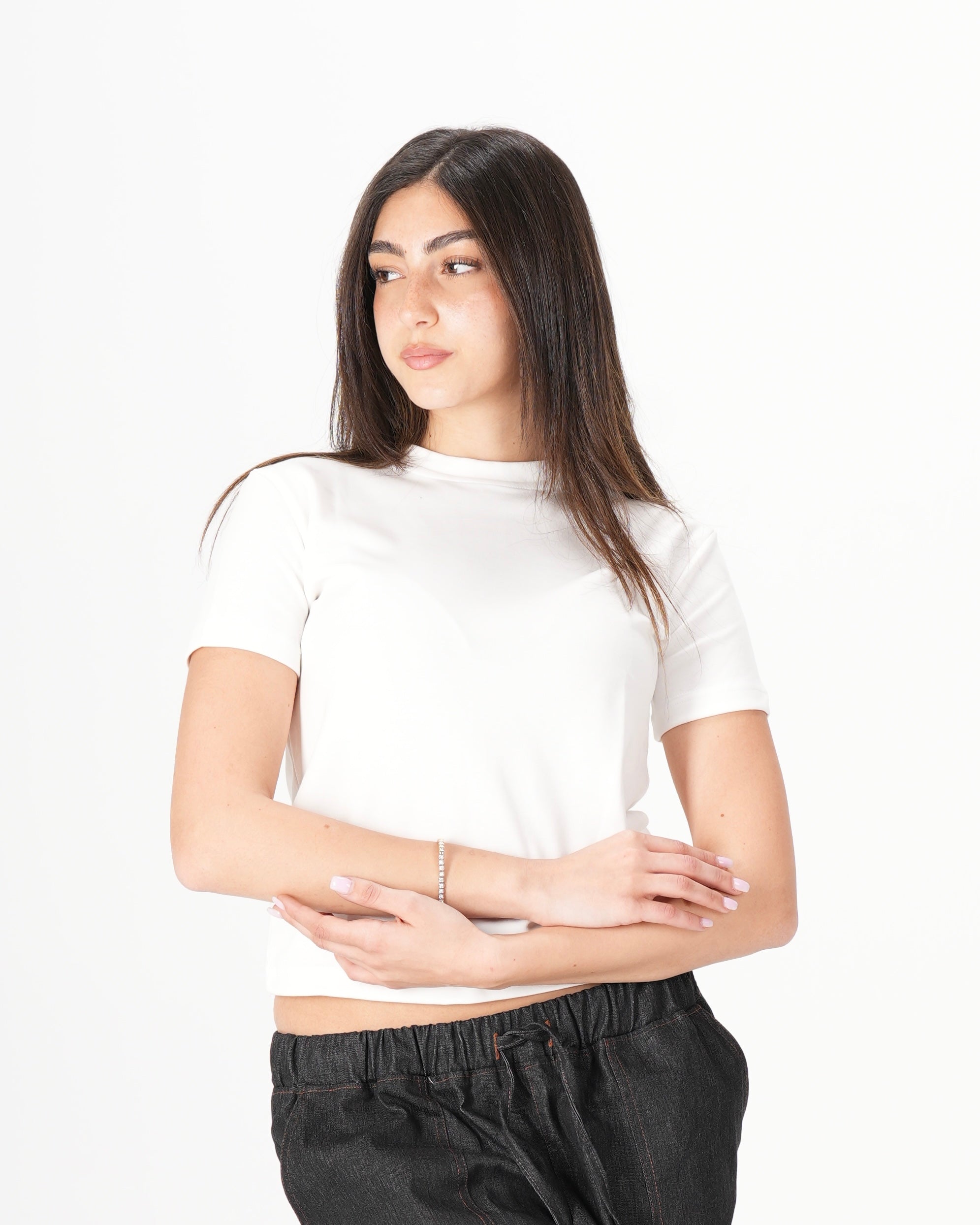Short Sleeve Top – Off White