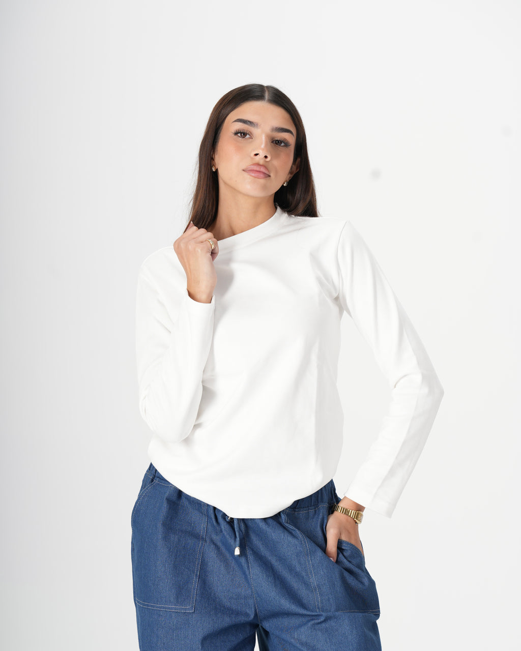 Long Sleeve Top – Off White