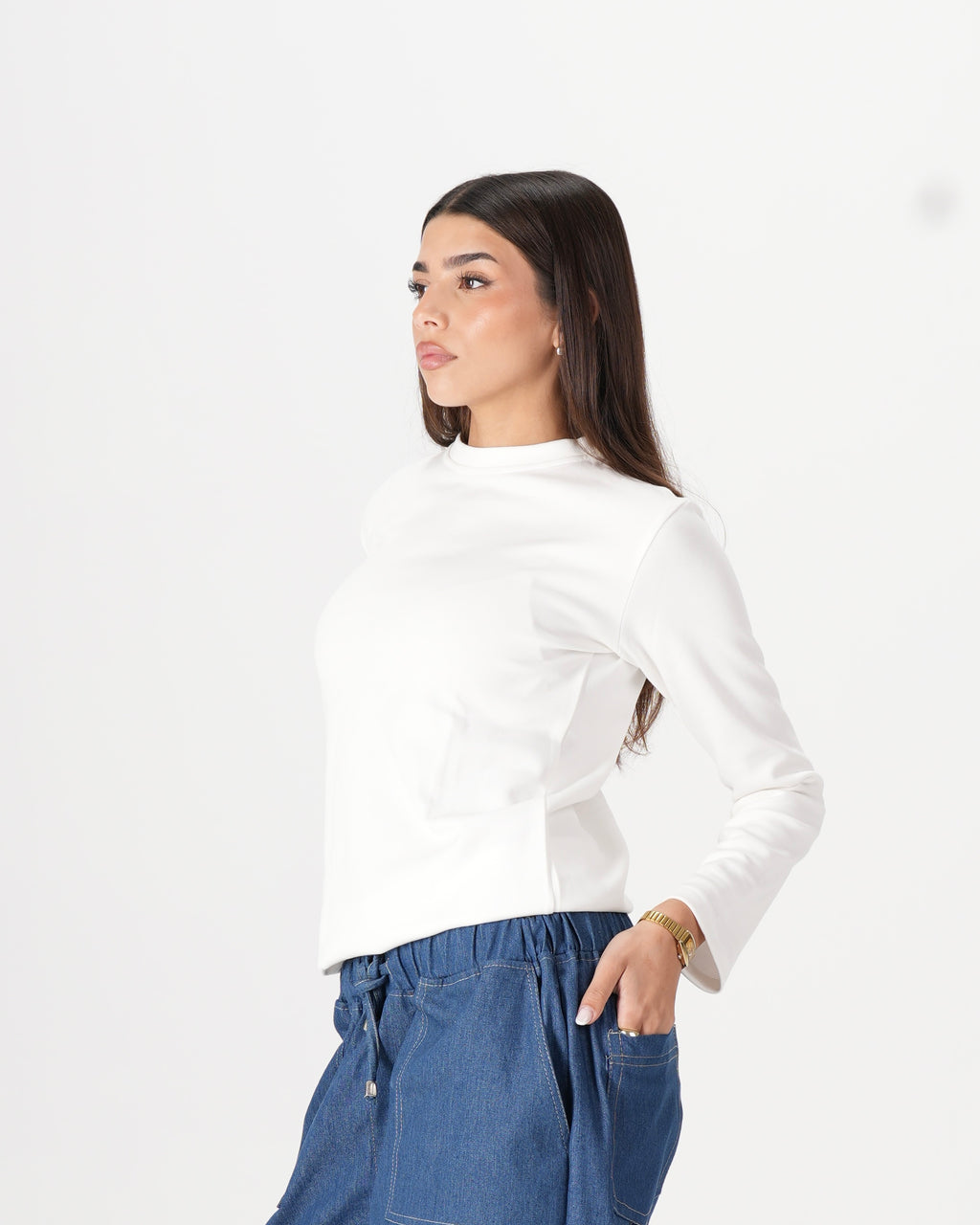 Long Sleeve Top – Off White