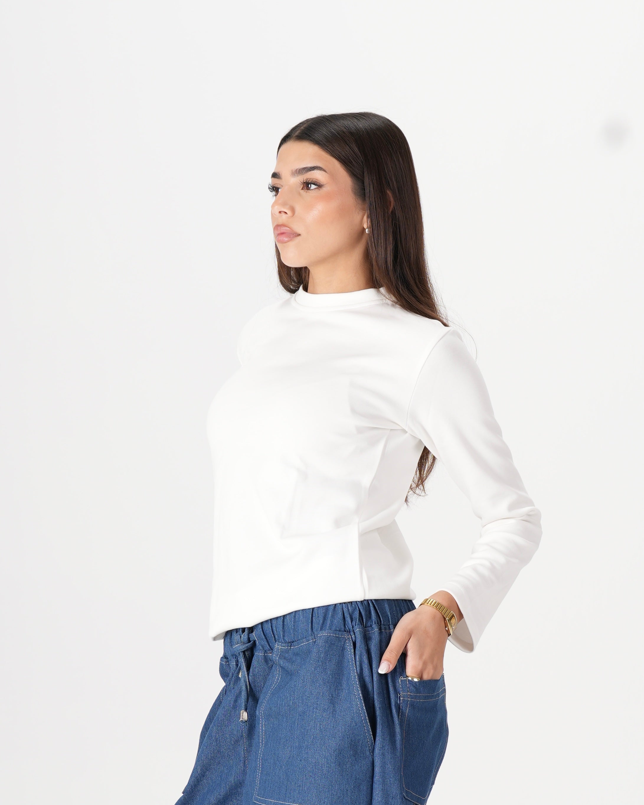 Long Sleeve Top – Off White