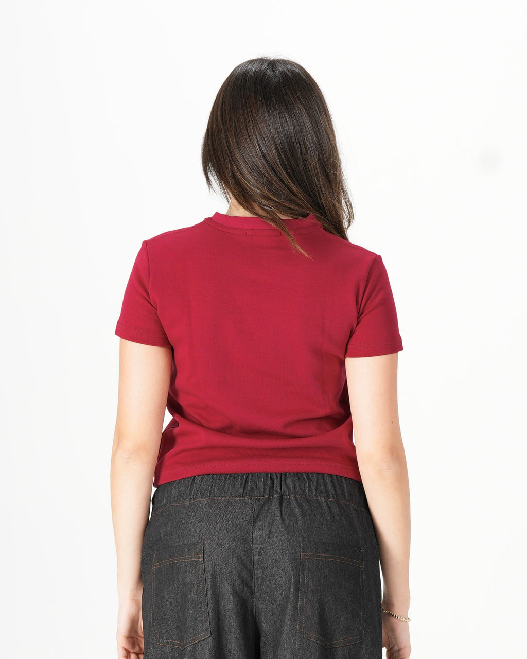 Short Sleeve Top – Burgundy