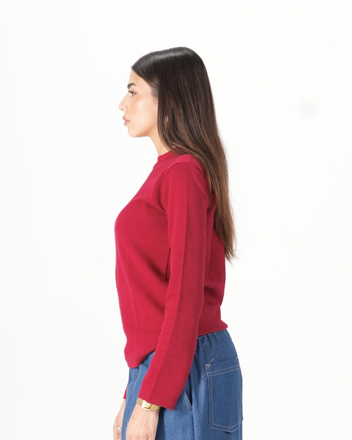 Long Sleeve Top – Burgundy