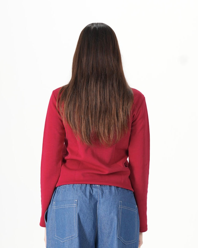 Long Sleeve Top – Burgundy